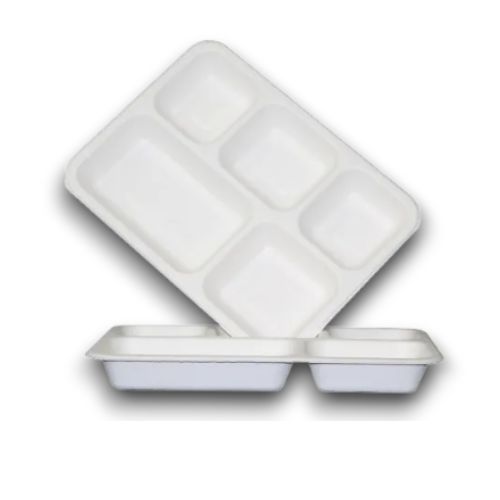 Bagasse Food Box 5 Compartement